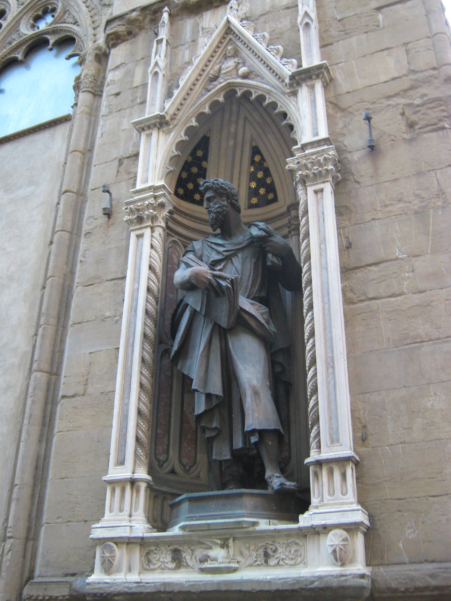 Statue in a Gothic Niche, Florence, Italy